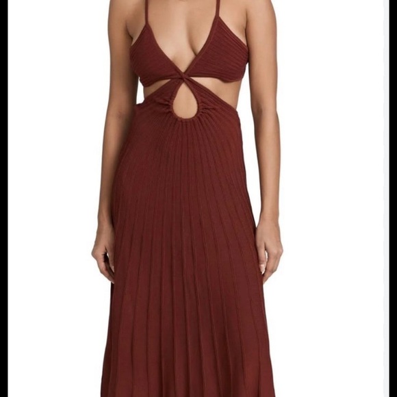 cult gaia Dresses & Skirts - Cult Gaia Maroon ottilia Backless Dress